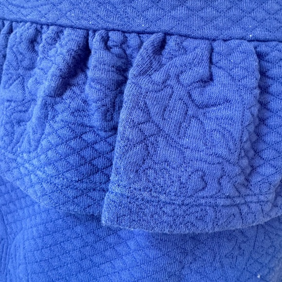 Janie and Jack blue peplum sweatshirt dress with ruffle. - Picture 2 of 4